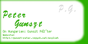 peter gunszt business card